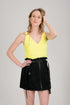 Pesca Ribbed Top in Neon Green